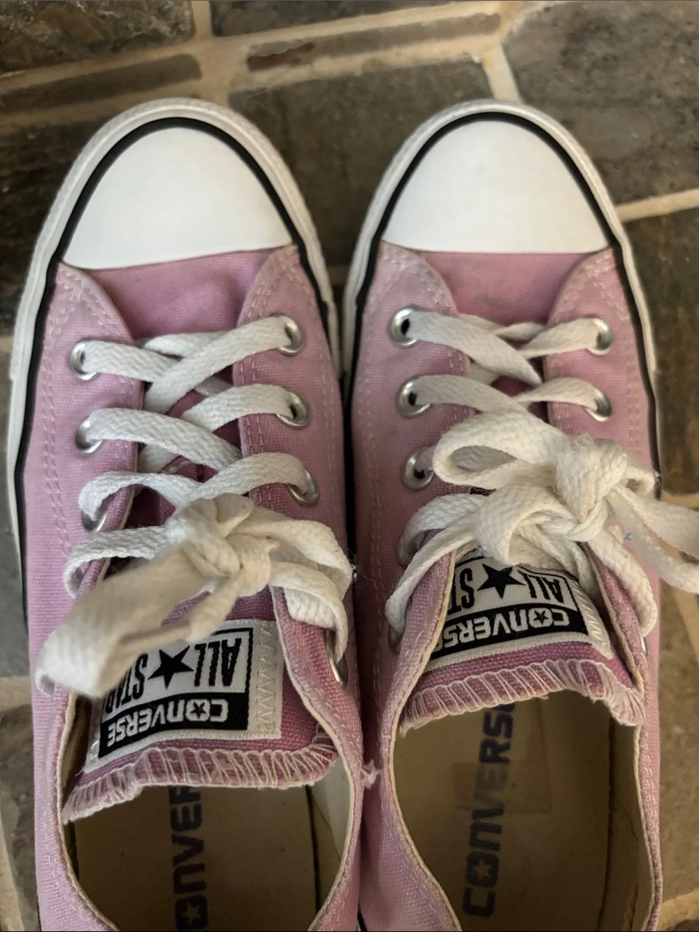 Converse Kids Low Top Canvas Sneakers - Light Pink